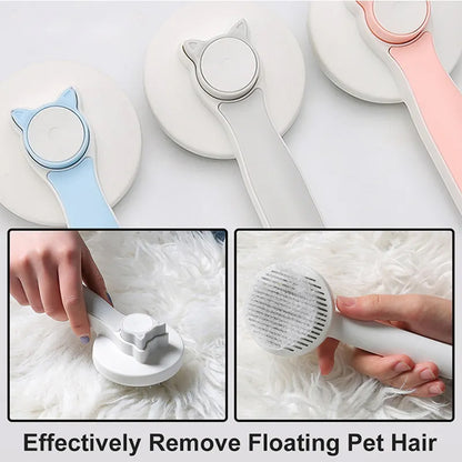 Pet Self Cleaning Cat Brushes, Cat Grooming Brush For Dogs Cats For Long Haired & Short Hair Gently To Remove