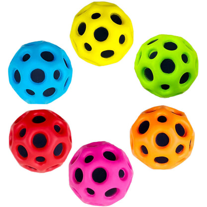 Hole Ball Soft Bouncy Ball Anti-fall Moon Shape Porous Bouncy Ball Kids Indoor Outdoor Toy Ergonomic Design4