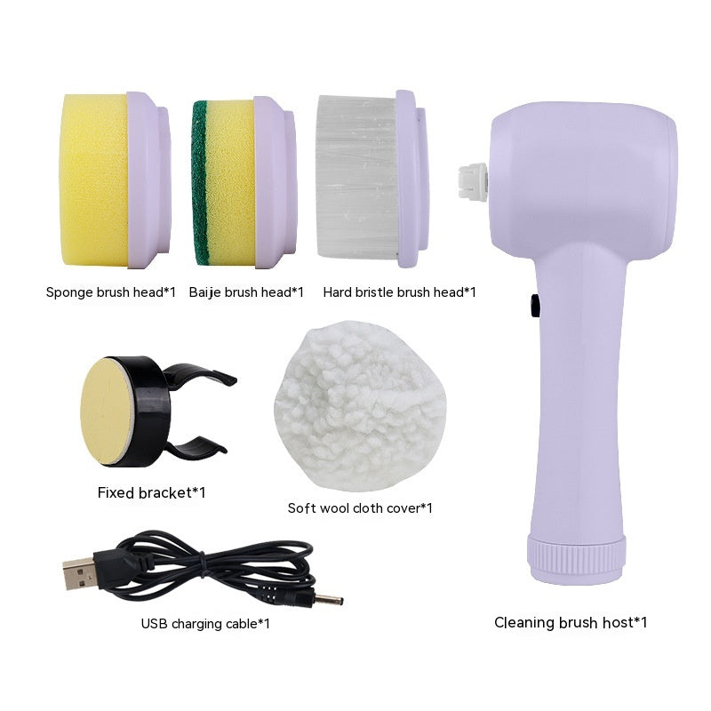 Electric Cleaning Brush 4 In 1 Spinning Scrubber Handheld Electric Cordless Cleaning Brush Portable6