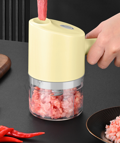 2-in-1 Handheld Electric Chopper Set, Mini Food Electric Chopper, Chopper Mini Cordless Electric Garlic Crusher, Vegetable And Chopper, Mini Electric Mud Masher3