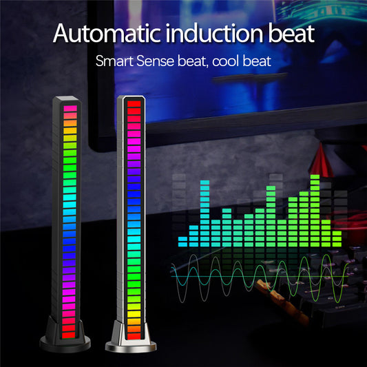 LED Strip Light Sound Control Pickup Rhythm Light Music RGB Colourful Tube USB