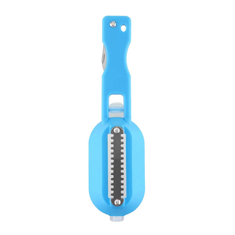 Fish Skin Brush Scraping Fish Scale Brush Grater Quick Disassembly Fish Knife Cleaning Peeling Skin blue