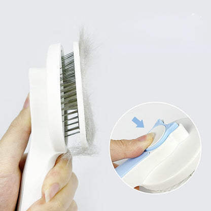 Pet Self Cleaning Cat Brushes, Cat Grooming Brush For Dogs Cats For Long Haired & Short Hair Gently To Remove