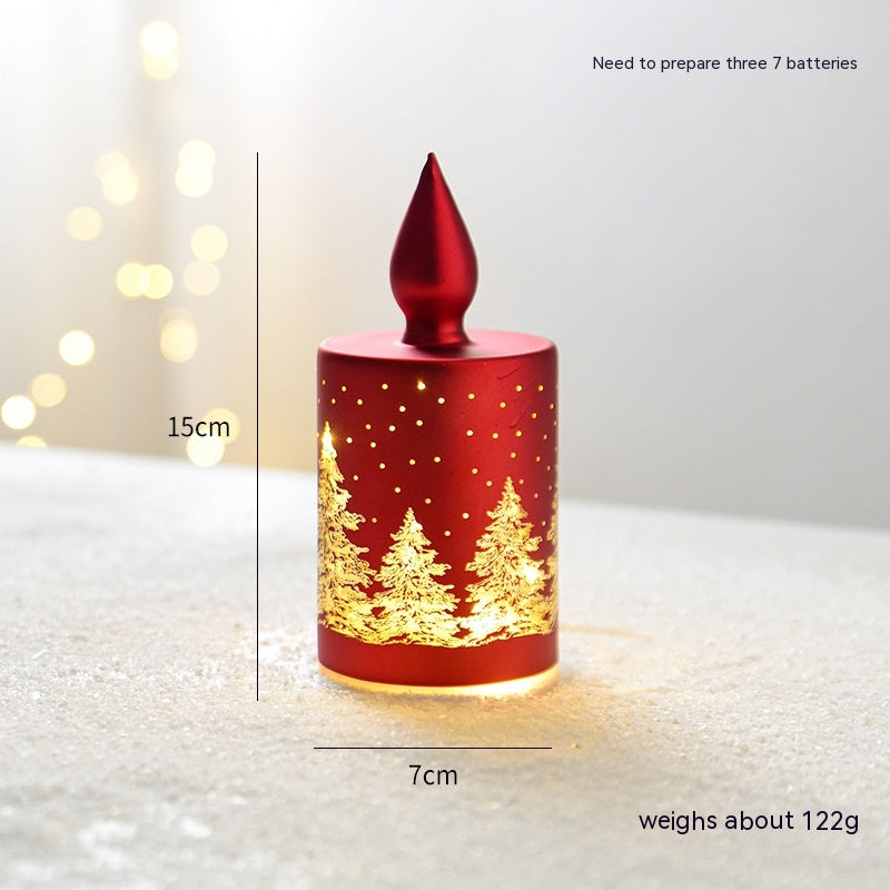 Christmas Luminous Glass Desktop Decoration Led Lights, Christmas tree, Candle, Cup11