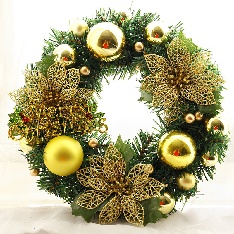 Christmas Decorations Christmas Wreath 30cm for Front Door, Artificial Wreaths for Indoor Outdoor Window Fireplace Wall Decor Home gold