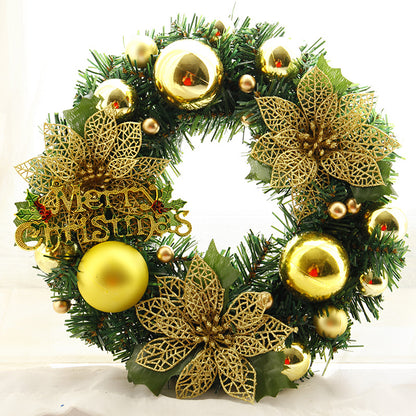 Christmas Decorations Christmas Wreath 30cm for Front Door, Artificial Wreaths for Indoor Outdoor Window Fireplace Wall Decor Home gold