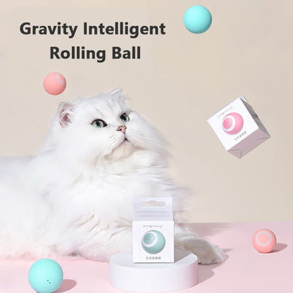 Cat Gravity Intelligent Rolling Ball Tease Toy Pet Automatic Rotating Ball USB Rechargeable for Cats Kitten Kitty Exercise1