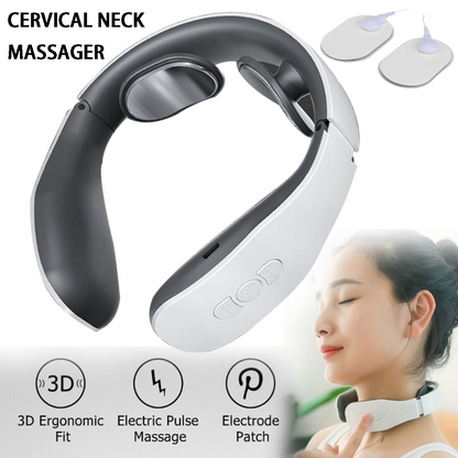 Neck Massager Smart Cervical Spine Massager Shoulder and Neck Multi-Functional Physical Therapy Neck Care Device Home Hot Compress Electric Heating Cervical Spine Massager