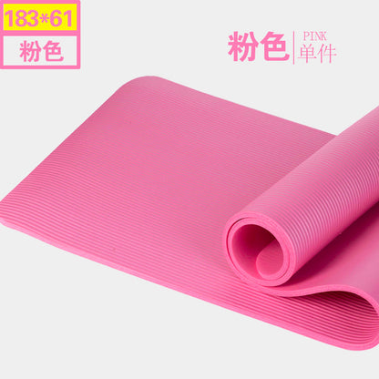 Yoga Mat for Exercise Extra Thick NBR Exercise Mat for Men and Women - Non Slip Gym Mat with Carry Handle Strap for Camping, Home Gym, Pilates and Gymnastic Workout 8