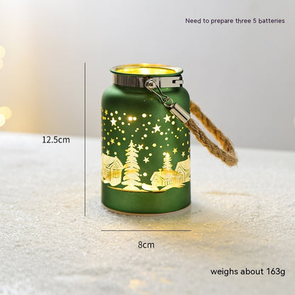 Christmas Luminous Glass Desktop Decoration Led Lights, Christmas tree, Candle, Cup