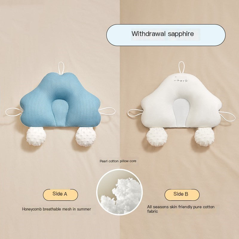 Baby Pillow Adjustable Newborns Baby Head Shaping Support Pillow Comfortable Toddler Baby Comforter Pillow Corrects Plagiocephaly Detachable Breathable Sleeping Positioning Pillow 3