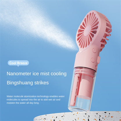 Strong Power Spray Humidification Small Fan Humidification Usb Charging Portable