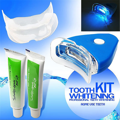 Teeth Whitening Gel, Teeth Whitening Dental Bleaching System Oral Gel Kit Tooth Whitener with Teeth Whitening Light LED