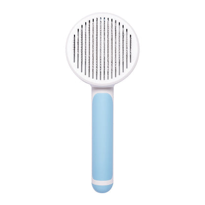 New Pet Cat Brush Hot Selling Hand-held Steel Wire Self-cleaning Comb Looper For Hair Removal