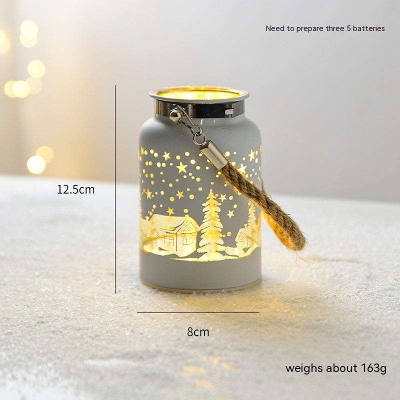 Christmas Luminous Glass Desktop Decoration Led Lights, Christmas tree, Candle, Cup