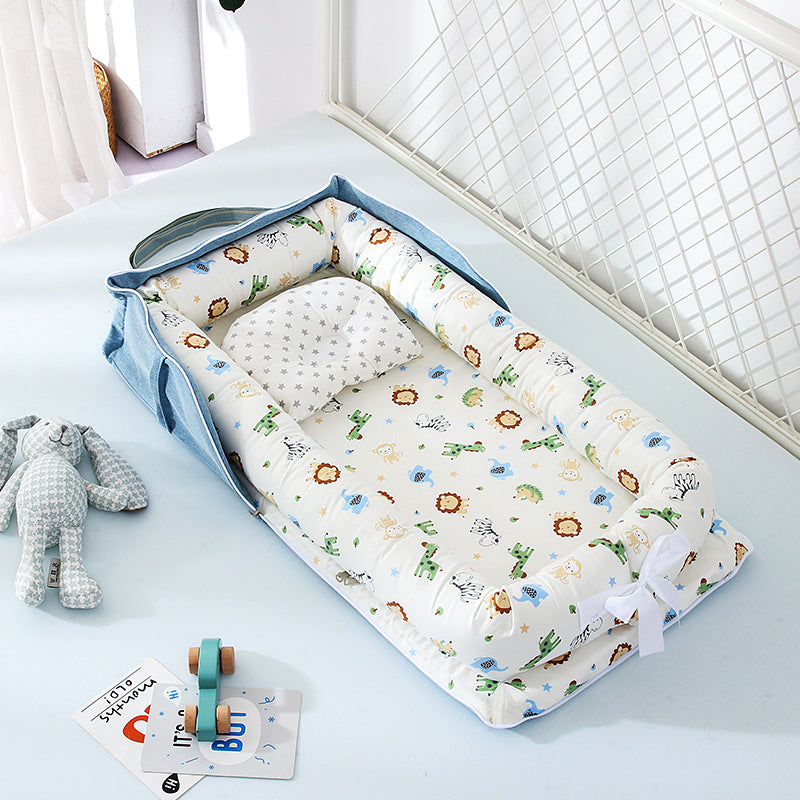 Baby Removable And Washable Bed Crib Portable Crib Travel Bed For Children Infant Kids Cotton Cradle style 1