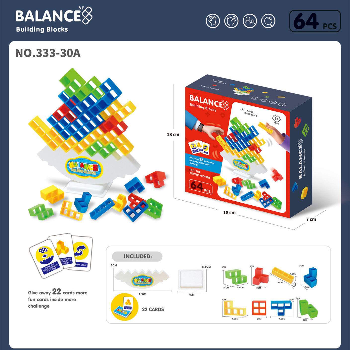 Balance Stacking Board Games Kids Adults Tower Block Toys For Family Parties Travel Games Boys Girls Puzzle Building Blocks Toy box