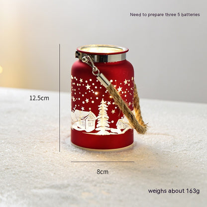 Christmas Luminous Glass Desktop Decoration Led Lights, Christmas tree, Candle, Cup