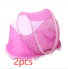 Foldable Baby Bed with Pillow Mosquito Net Portable Sleep Bed Travel Bed for Newborn