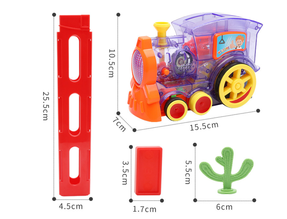 Domino Train Toys Baby Toys Car Puzzle Automatic Release Licensing Electric Building Blocks Train Toy 7