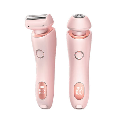 2 In 1 Hair Removal Epilator USB Rechargeable Trimmer Women Body Razor