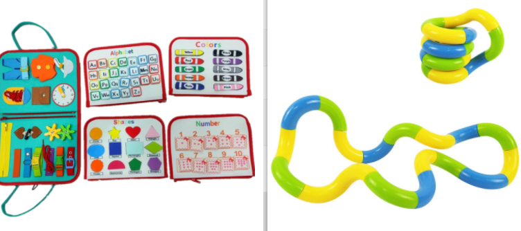 New Busy Book Children's Busy Board Dressing And Buttoning Learning Baby Early Education Preschool Sensory Learning Toy full set