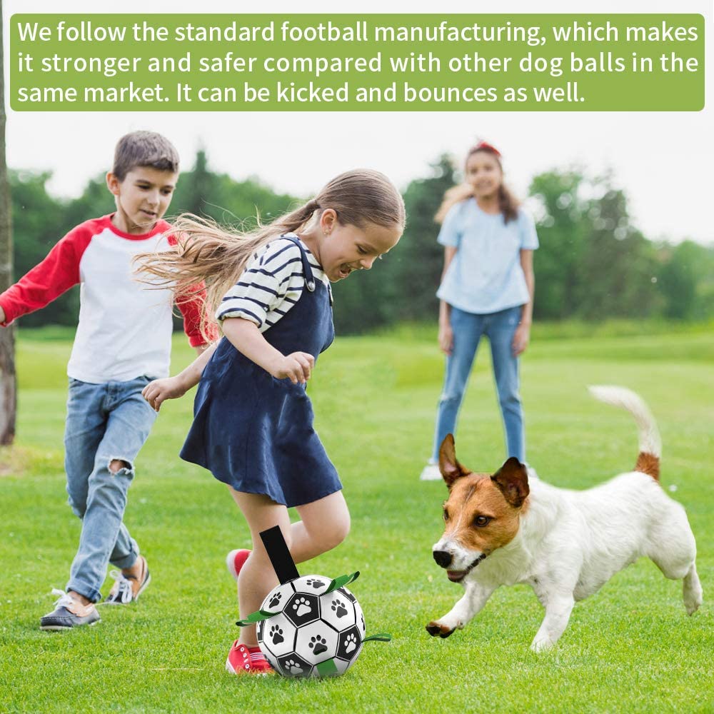 Dog Toys Interactive Pet Football Toys with Grab Tabs Dog Outdoor training Soccer Pet Bite Chew Balls for Dog accessories1