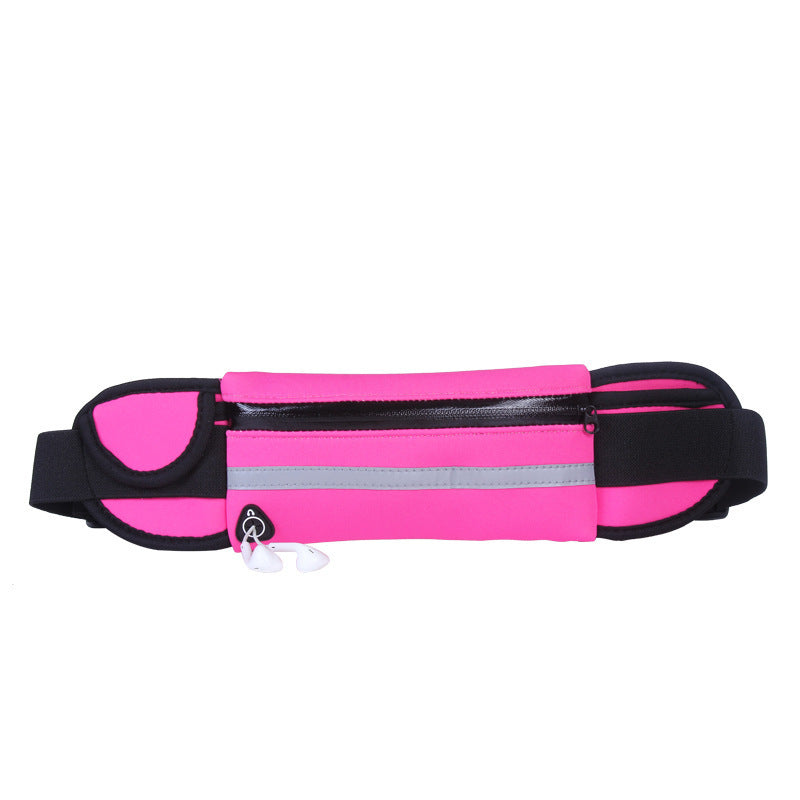 Fitness Waist Bag With Pocket Slim Running Jogging Belt Fanny Pack Bag For Hiking Cycling Workout Sports Gym pink