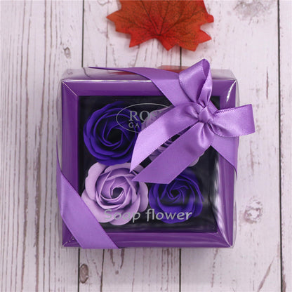 Soap Flower Gift Box Valentine's Day Gift Creative Gift Heart-shaped Bear Rose Iron Box