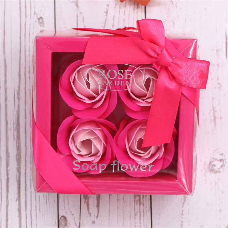 Soap Flower Gift Box Valentine's Day Gift Creative Gift Heart-shaped Bear Rose Iron Box