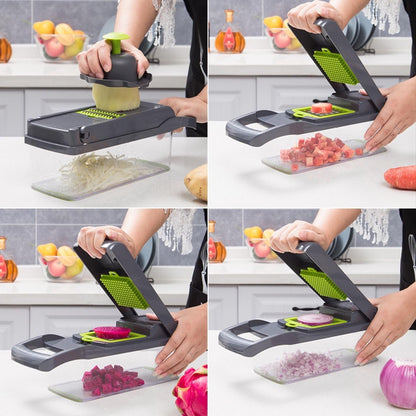 12 In 1 Manual Vegetable Chopper Kitchen Gadgets Food Chopper Onion Cutter Vegetable Slicer3