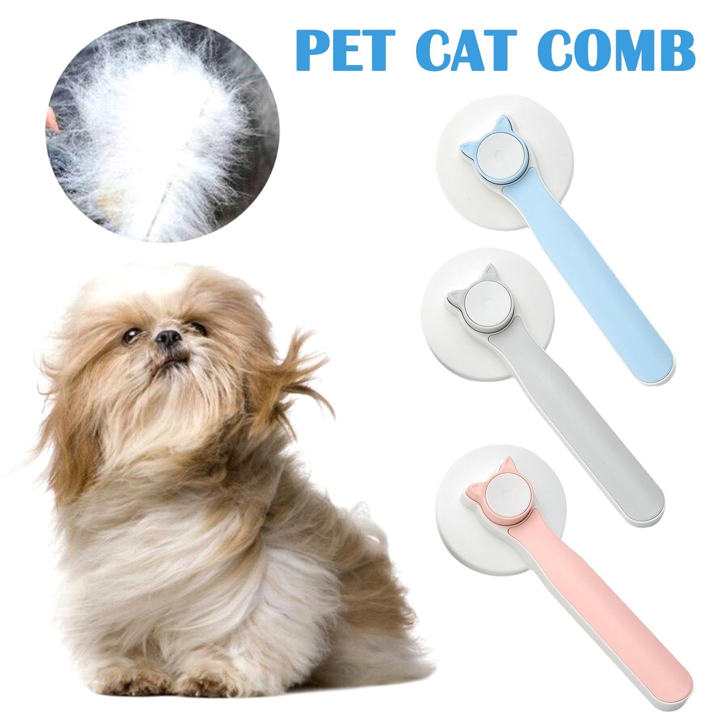 Pet Self Cleaning Cat Brushes, Cat Grooming Brush For Dogs Cats For Long Haired & Short Hair Gently To Remove