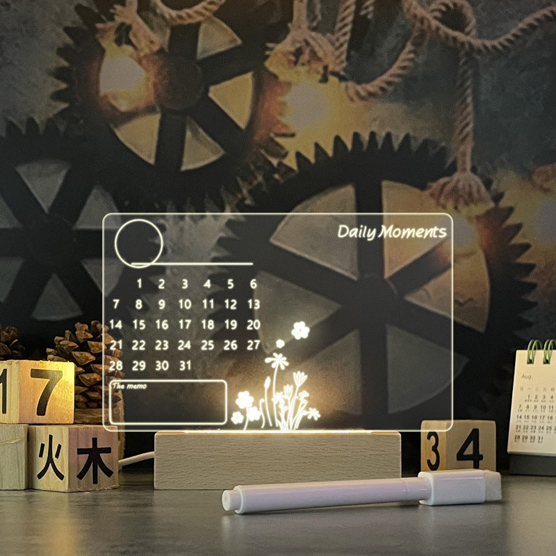 Creative Note Board Creative Led Night Light USB Message Board With Pen  2