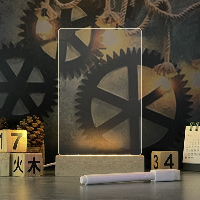 Creative Note Board Creative Led Night Light USB Message Board With Pen  5