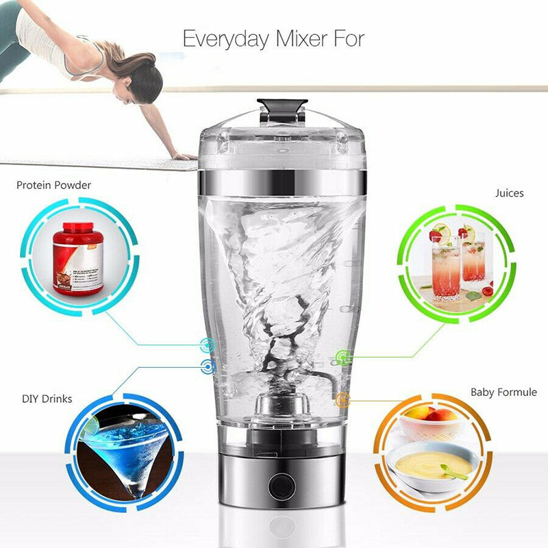 Electric Protein Shake Stirrer USB Shake Bottle Milk Coffee Blender Kettle Sports And Fitness Charging Electric Shaker Cup2