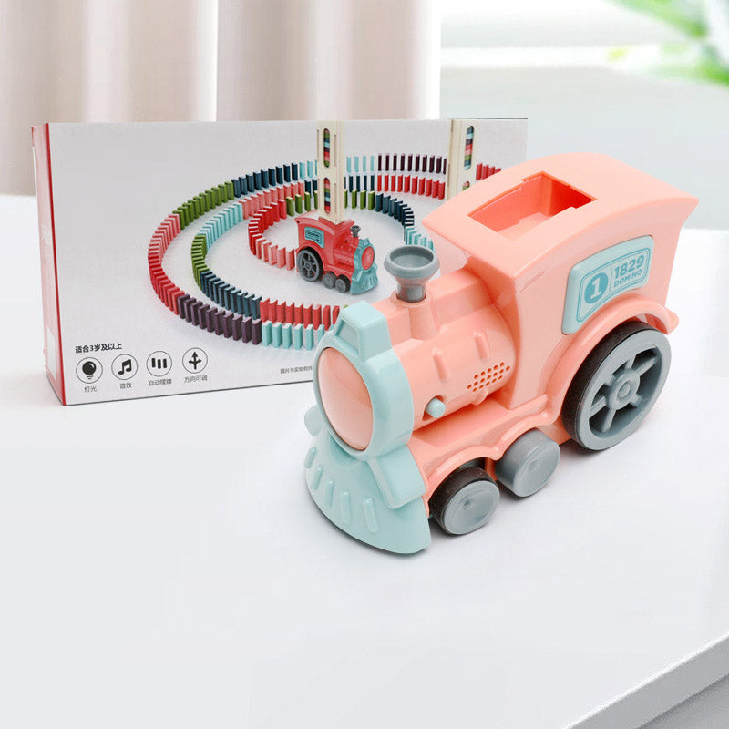 Domino Train Toys Baby Toys Car Puzzle Automatic Release Licensing Electric Building Blocks Train Toy 6