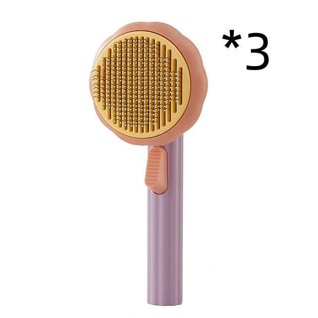 New Pet Cat Brush Hot Selling Hand-held Steel Wire Self-cleaning Comb Looper For Hair Removal 9