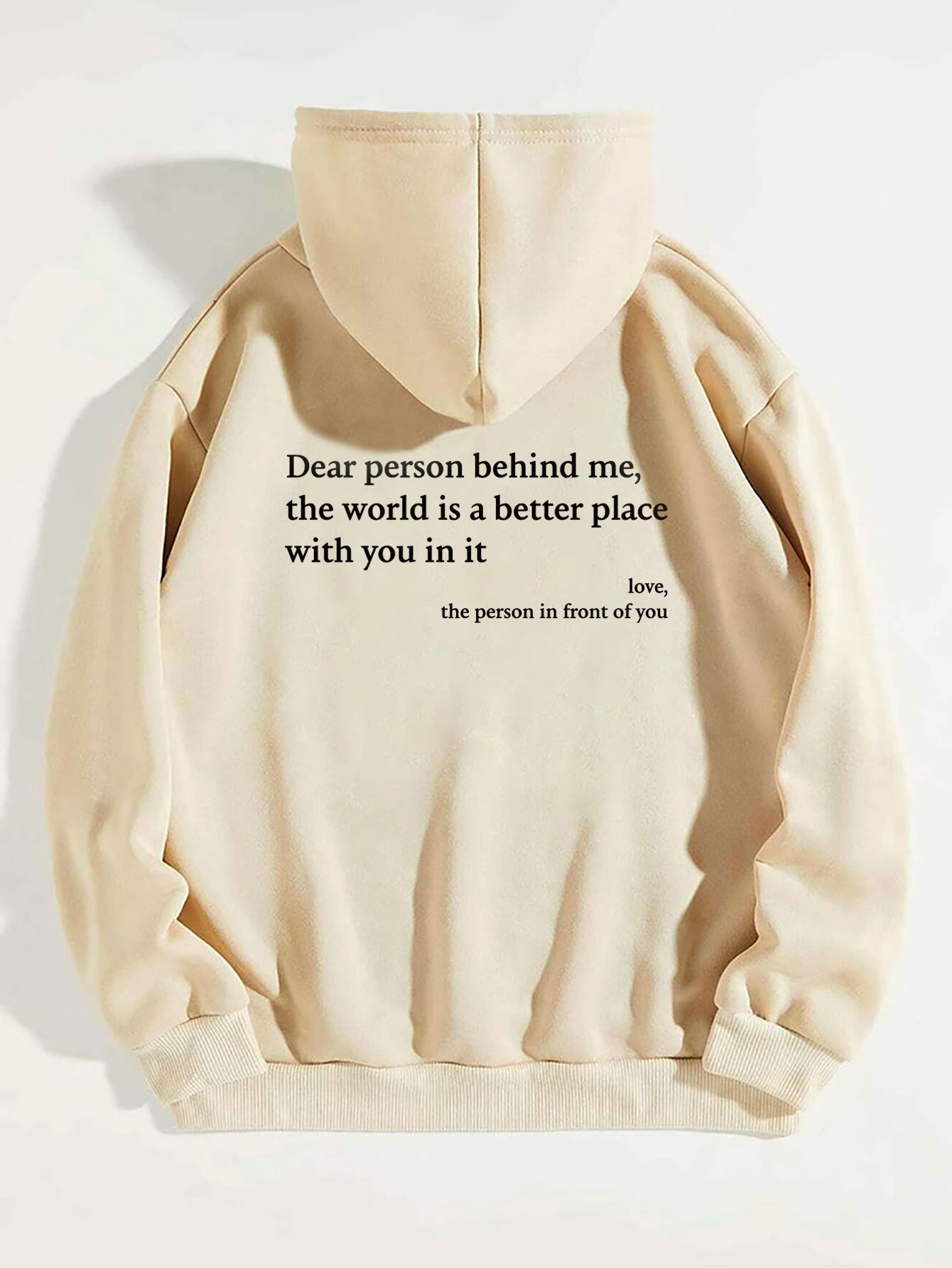 Dear Person Behind Me, You are Enough Drawstring Printed Hoodie Unisex Hoodies 5