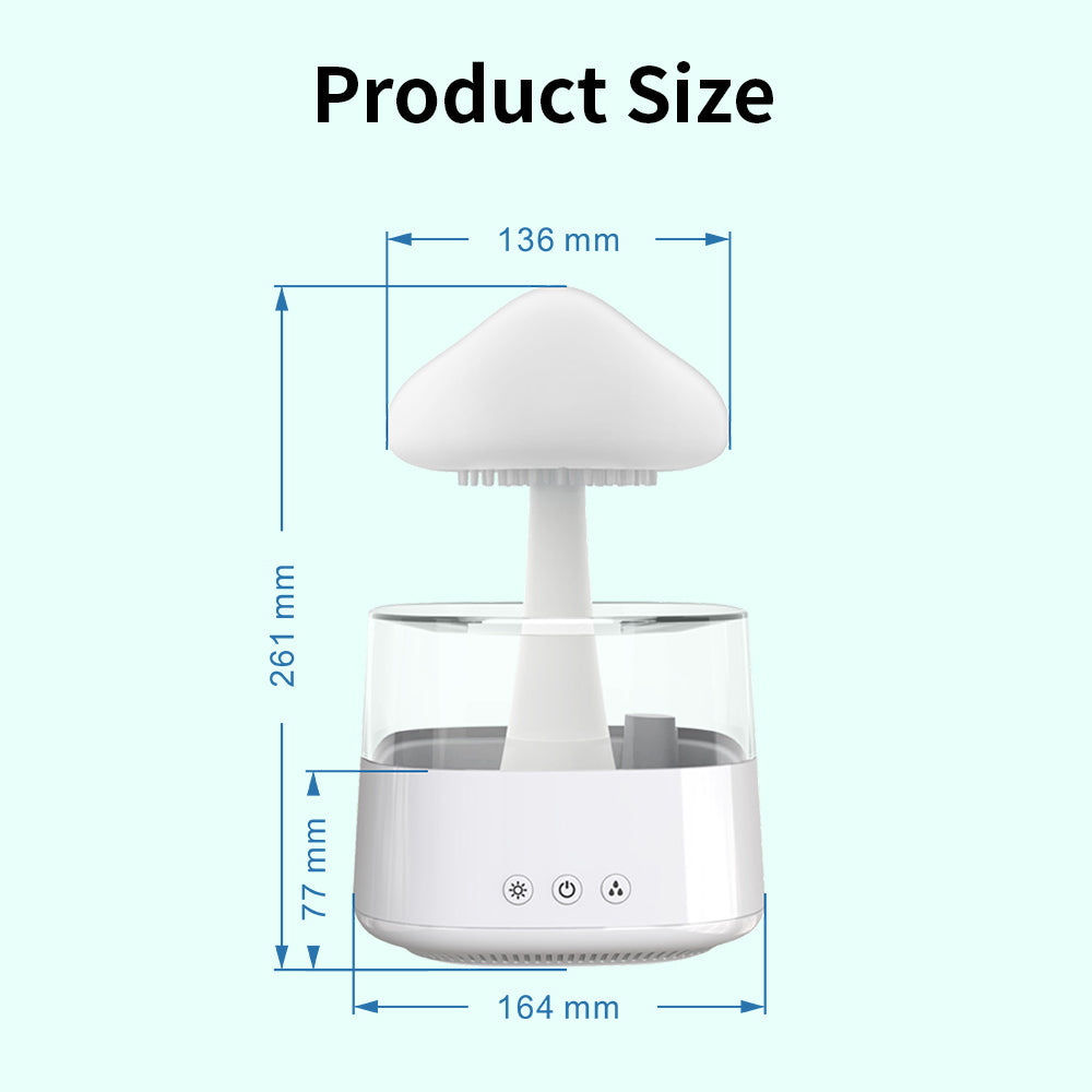 Rain Humidifier Mushroom Humidifier Rain Cloud Water Drop Humidifier size