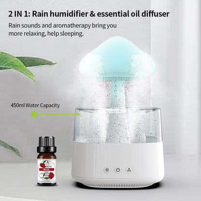 Rain Humidifier Mushroom Humidifier Rain Cloud Water Drop Humidifier 2