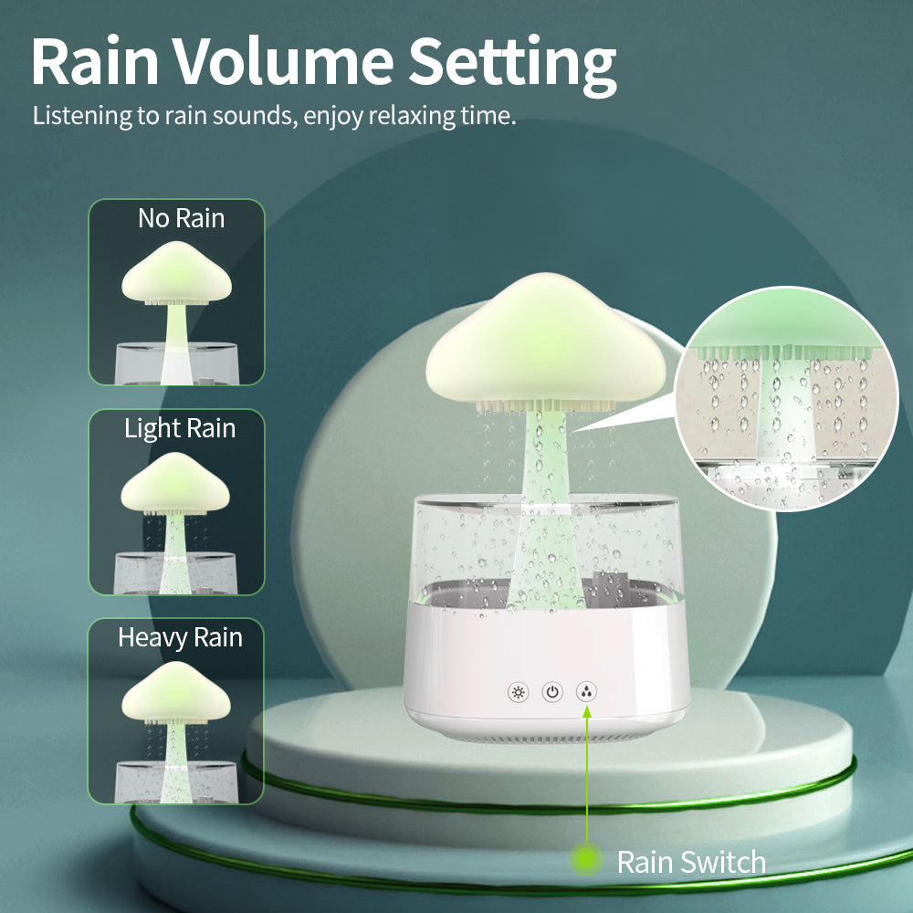 Rain Humidifier Mushroom Humidifier Rain Cloud Water Drop Humidifier setting