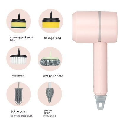 Electric Cleaning Brush Dishwashing Brush Automatic Wireless USB Rechargeable