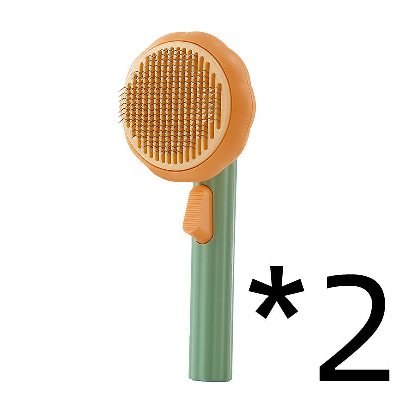 New Pet Cat Brush Hot Selling Hand-held Steel Wire Self-cleaning Comb Looper For Hair Removal 8