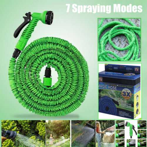 7 Function Spray Nozzle 100FT Water Hose Gun pipe Expanding Expandable Flexible Garden Car Spray Gun. details3