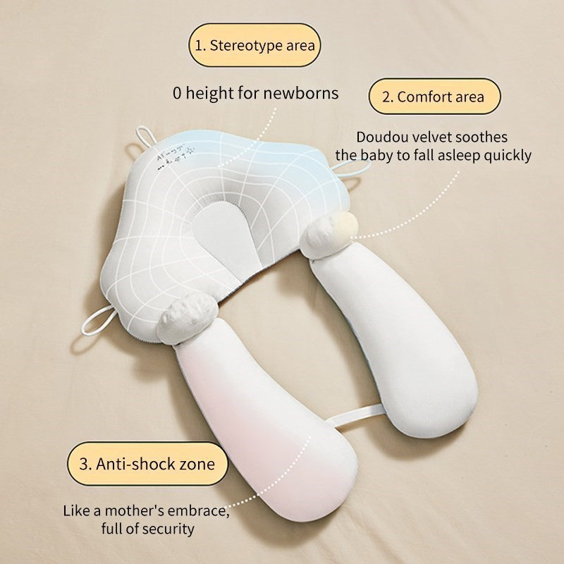 Baby Pillow Adjustable Newborns Baby Head Shaping Support Pillow Comfortable Toddler Baby Comforter Pillow Corrects Plagiocephaly Detachable Breathable Sleeping Positioning Pillow1