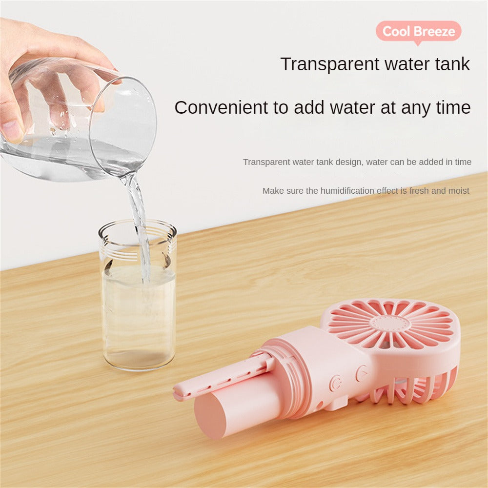 Strong Power Spray Humidification Small Fan Humidification Usb Charging Portable