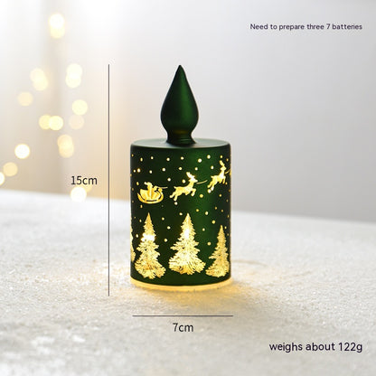 Christmas Luminous Glass Desktop Decoration Led Lights, Christmas tree, Candle, Cup 9