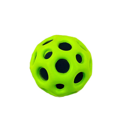 Hole Ball Soft Bouncy Ball Anti-fall Moon Shape Porous Bouncy Ball Kids Indoor Outdoor Toy Ergonomic Design green