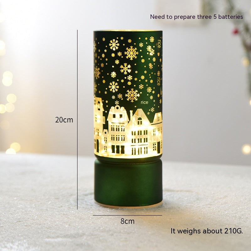 Christmas Luminous Glass Desktop Decoration Led Lights, Christmas tree, Candle, Cup 4