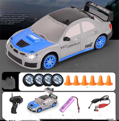 2.4G Drift Rc Car 4WD RC Drift Car Toy Remote Control GTR Model AE86 Vehicle Car RC Racing Car Toy For Children Gifts grey